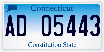 CT license plate AD05443