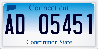 CT license plate AD05451