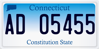 CT license plate AD05455