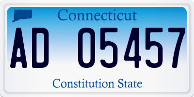 CT license plate AD05457