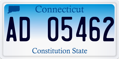 CT license plate AD05462