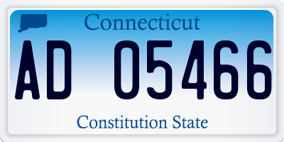 CT license plate AD05466
