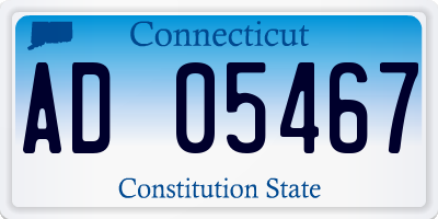 CT license plate AD05467