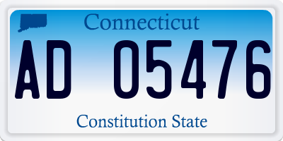 CT license plate AD05476