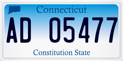 CT license plate AD05477
