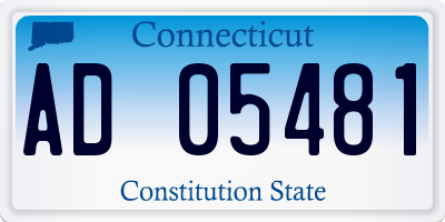CT license plate AD05481