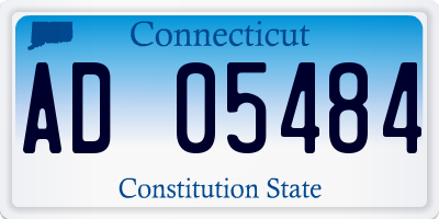 CT license plate AD05484