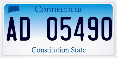 CT license plate AD05490