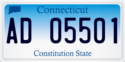 CT license plate AD05501