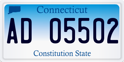 CT license plate AD05502