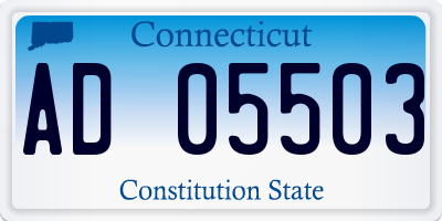 CT license plate AD05503