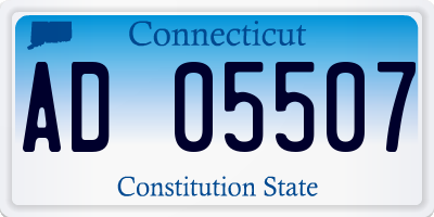 CT license plate AD05507