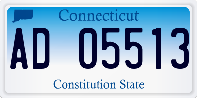 CT license plate AD05513