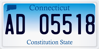 CT license plate AD05518