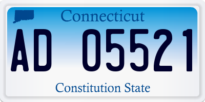 CT license plate AD05521