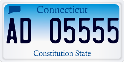CT license plate AD05555