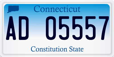 CT license plate AD05557