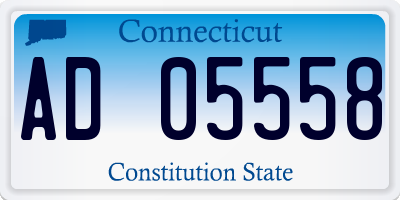 CT license plate AD05558