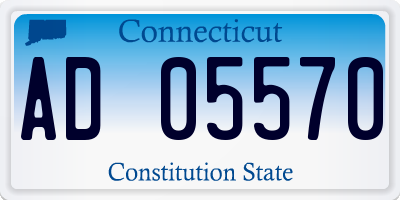 CT license plate AD05570