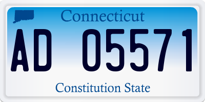 CT license plate AD05571