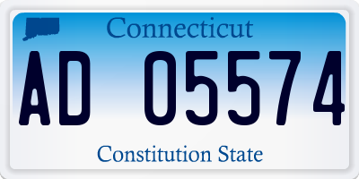 CT license plate AD05574