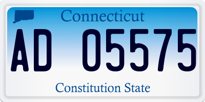 CT license plate AD05575