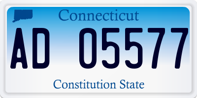 CT license plate AD05577