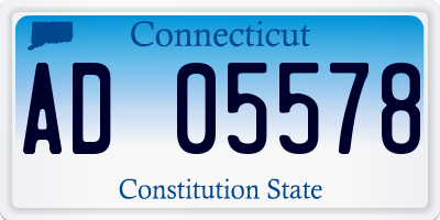CT license plate AD05578