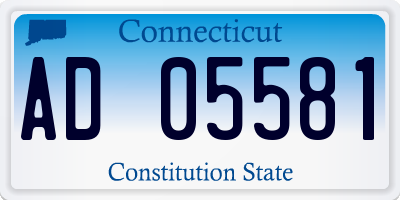 CT license plate AD05581