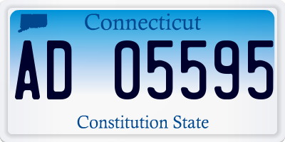 CT license plate AD05595