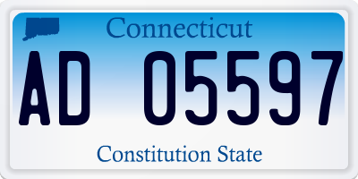 CT license plate AD05597