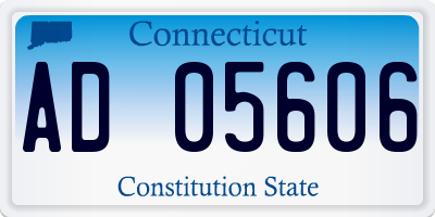 CT license plate AD05606