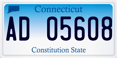 CT license plate AD05608