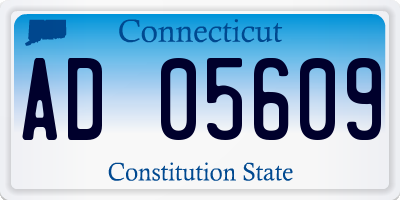 CT license plate AD05609