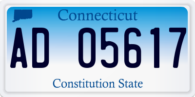 CT license plate AD05617