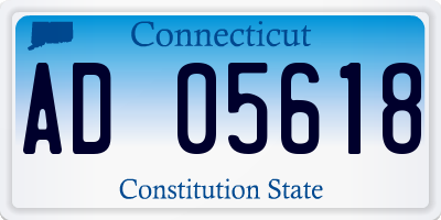 CT license plate AD05618