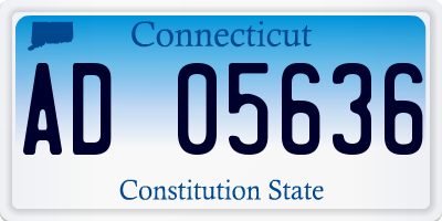 CT license plate AD05636