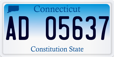 CT license plate AD05637