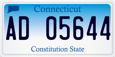 CT license plate AD05644