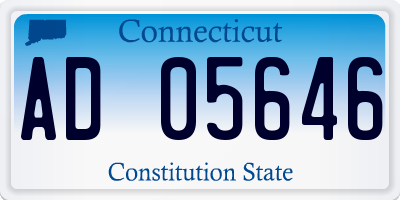 CT license plate AD05646