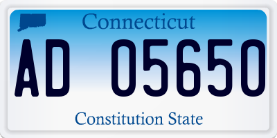 CT license plate AD05650