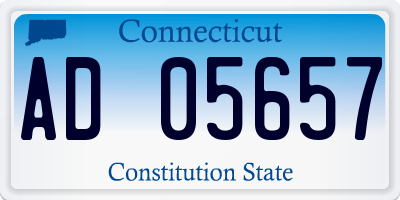 CT license plate AD05657