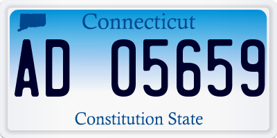 CT license plate AD05659