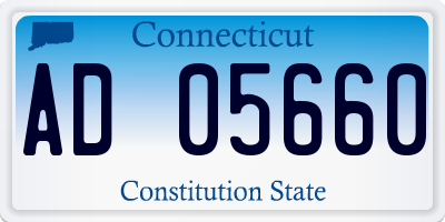 CT license plate AD05660