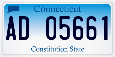 CT license plate AD05661