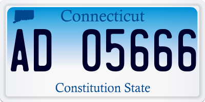 CT license plate AD05666