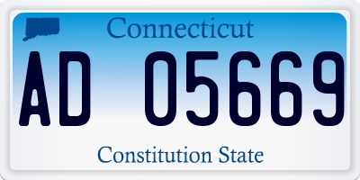 CT license plate AD05669