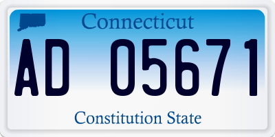 CT license plate AD05671