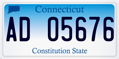 CT license plate AD05676