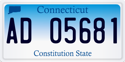 CT license plate AD05681
